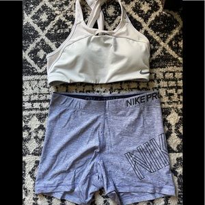 Nike sports bra & shorts set